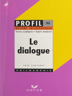 cover image of Le dialogue